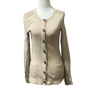 Banana Republic Lambswool/cashmere blend  colorblock cardigan. Sz S